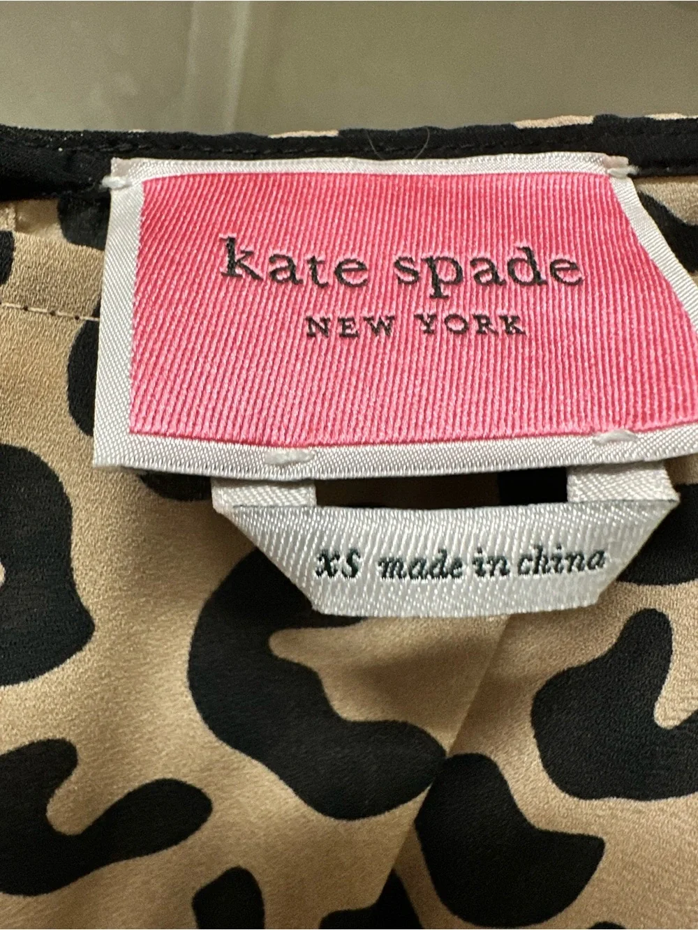 Kate Spade Blaire Spotted Leopard Puff-Sleeve Midi Dress Animal Print Size XS